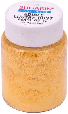 

SUGARIN Edible Lustre Dust, 21.25gm, Pearl Golden Yellow Baking Powder(21.25 g)