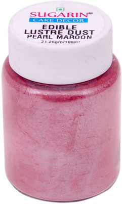 

SUGARIN Edible Lustre Dust, 21.25gm, Pearl Maroon Baking Powder(21.25 g)