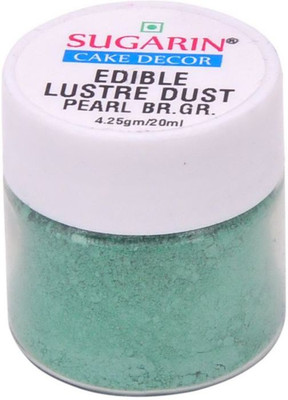 

SUGARIN Edible Lustre Dust, 4.25gm, Pearl Brilliant Green Baking Powder(4.25 g)