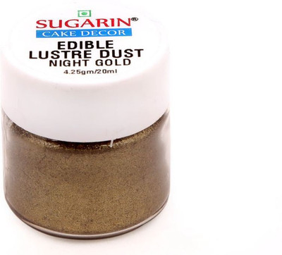 

SUGARIN Edible Lustre Dust, 4.25gm, Night Gold Baking Powder(4.25 g)
