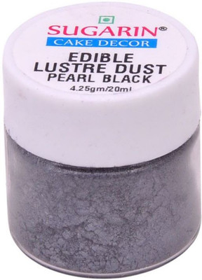 

SUGARIN Edible Lustre Dust, 4.25gm, Pearl Black Baking Powder(4.25 g)