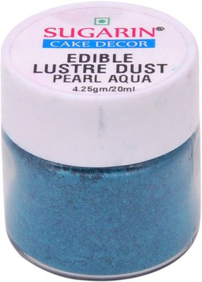 

SUGARIN Edible Lustre Dust, 4.25gm, Pearl Aqua Baking Powder(4.25 g)
