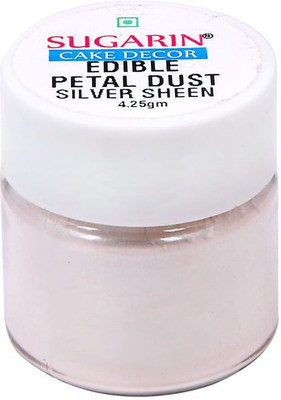 

SUGARIN Ediblle Petal Dust, 4.25gm, Silver Sheen Baking Powder(4.25 g)