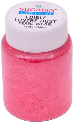 

SUGARIN Edible Lustre Dust, 21.25gm, Pearl Brilliant Orange Baking Powder(21.25 g)
