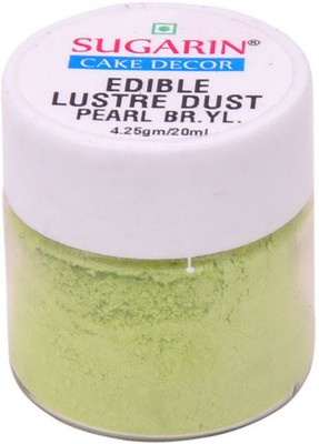 

SUGARIN Edible Lustre Dust, 4.25gm, Pearl Brilliant Yellow Baking Powder(4.25 g)