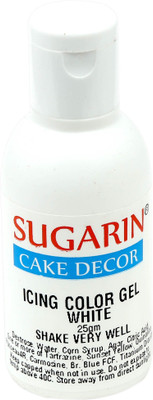 

SUGARIN Icing Color Gel, 25gm, White Gelatin Paste(25 g)