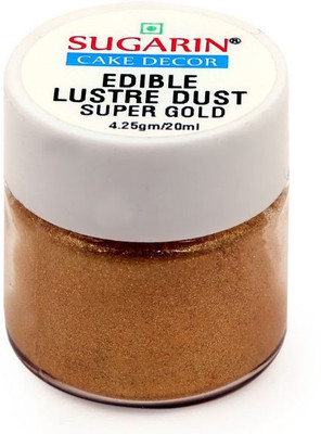 

SUGARIN Edible Lustre Dust, 4.25gm, Super Gold Baking Powder(4.25 g)