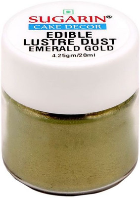 

SUGARIN Edible Lustre Dust, 4.25gm, Emerald Gold Baking Powder(4.25 g)