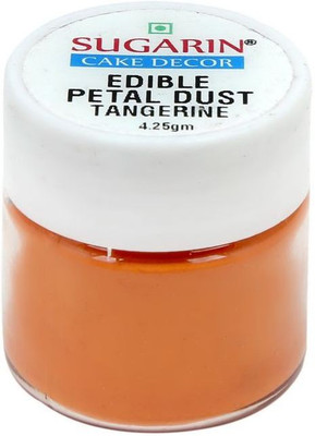 SUGARIN Ediblle Petal Dust, 4.25gm, Tangerine Baking Powder(4.25 g)