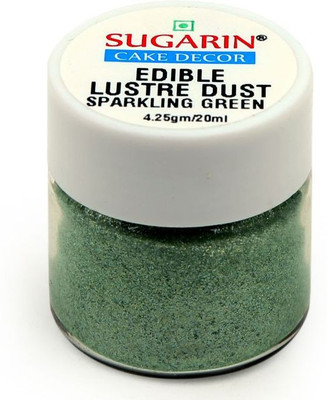 

SUGARIN Edible Lustre Dust, 4.25gm, Sp.Green Baking Powder(4.25 g)