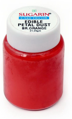 

SUGARIN Ediblle Petal Dust, 21.25gm, Brilliant Orange Baking Powder(21.25 g)