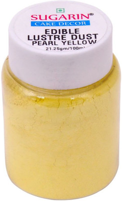 

SUGARIN Edible Lustre Dust, 21.25gm, Pearl Yellow Baking Powder(21.25 g)