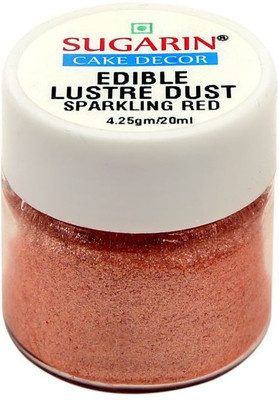 

SUGARIN Edible Lustre Dust, 4.25gm, Sp.Red Baking Powder(4.25 g)