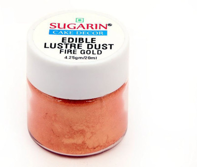 

SUGARIN Edible Lustre Dust, 4.25gm, Fire Gold Baking Powder(4.25 g)