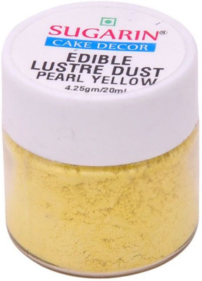 

SUGARIN Edible Lustre Dust, 4.25gm, Pearl Yellow Baking Powder(4.25 g)