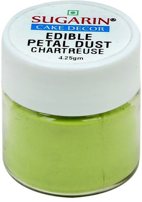 

SUGARIN Ediblle Petal Dust, 4.25gm, Chartreuse Baking Powder(4.25 g)