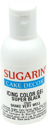 

SUGARIN Icing Color Gel, 25gm, Super Black Gelatin Paste(25 g)