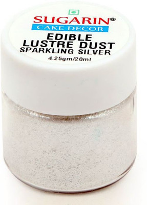 

SUGARIN Edible Lustre Dust, 4.25gm, Sp. Silver Baking Powder(4.25 g)