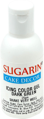 

SUGARIN Icing Color Gel, 25gm, Dark Green Gelatin Paste(25 g)