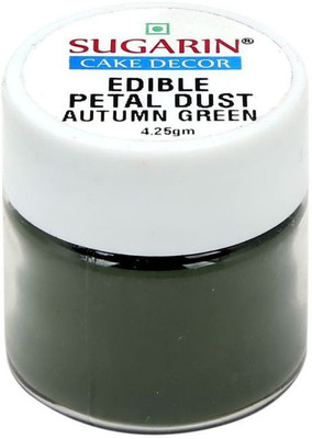 

SUGARIN Ediblle Petal Dust, 4.25gm, Autumn Green Baking Powder(4.25 g)