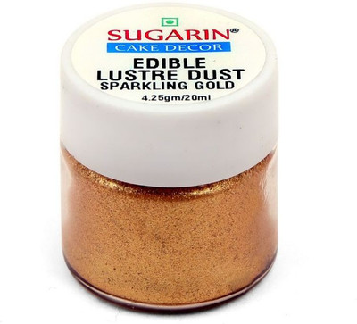 

SUGARIN Edible Lustre Dust, 4.25gm, Sp. Gold Baking Powder(4.25 g)