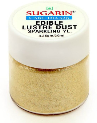 

SUGARIN Edible Lustre Dust, 4.25gm, Sp. Yellow Baking Powder(4.25 g)