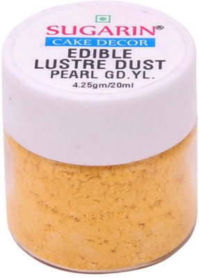 

SUGARIN Edible Lustre Dust, 4.25gm, Pearl Golden Yellow Baking Powder(4.25 g)