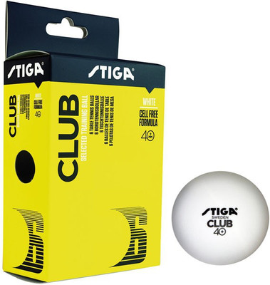 Stiga Club 40+ (PLASTIC) Table Tennis Ball(Pack of 2, White)