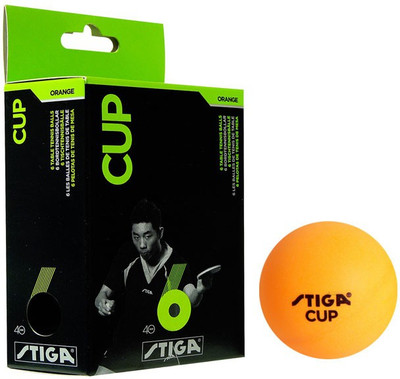 

Stiga Cup Ping Pong Table Tennis Ball(Pack of 4, White), Orange