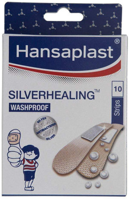 

Hansaplast Silverhealing Washproof 10's Strips - Pack of 6 Bandage Protector(Adult & Kids Hand)