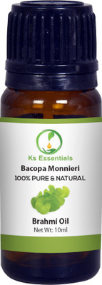 

Ks Essentials 100% Pure Brahmi Oil (Bacopa monnieri) Pure and Natural Therapeutic Grade(10 ml)