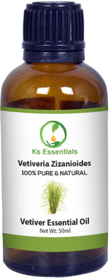 

Ks Essentials 100% Pure Vetiver Essential Oil Natural & Undiluted For Skin care & Hair(50 ml)