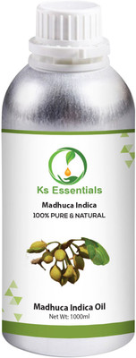 Ks Essentials 100% Pure Madhuca Indica Oil (Madhuca indica) Natural Therapeutic Grade(1000 ml)