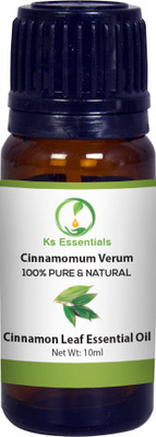 

Ks Essentials 100% Pure Cinnamon leaf (Dalchini) Oil Natural & Undiluted For Hair & Skin Care(10 ml)