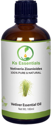

Ks Essentials 100% Pure Vetiver Essential Oil Natural & Undiluted For Skin care & Hair(100 ml)