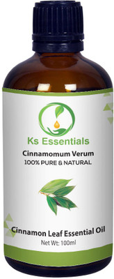 

Ks Essentials 100% Pure Cinnamon leaf (Dalchini) Oil Natural & Undiluted For Hair & Skin Care(100 ml)