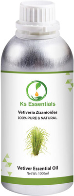 

Ks Essentials 100% Pure Vetiver Essential Oil Natural & Undiluted For Skin care & Hair(1000 ml)