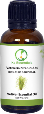 

Ks Essentials 100% Pure Vetiver Essential Oil Natural & Undiluted For Skin care & Hair(30 ml)