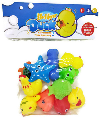 

Johnnie Boy 12 Piece Toddler Baby Bathtub Bathing Chu Chu Squeeze Bath Toys Non-Toxic BPA Free, Animal Shape set of 12 multicolor Bath Toy(Multicolor)