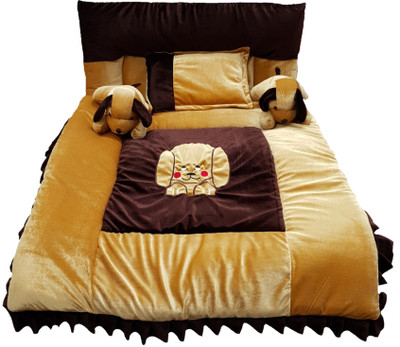 

pinks n blues Velvet Bedding Set(CAMEL BROWN)