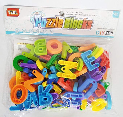 

SAWAN SHOPPING MART Letters Variety Puzzle Blocks 80PCS Funny DIY Build toys Block Games for Kids ,Build & Play Blocks Intelligent game(Multicolor)