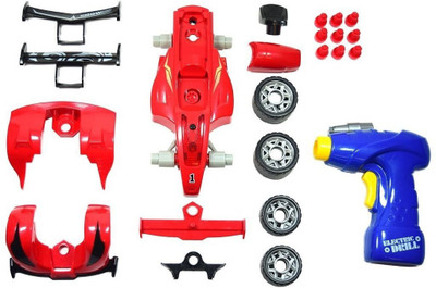 

Zahuu Formula Racing Car Modification Playset 24 PCS(Red, Black)