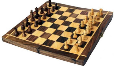 

MS Amaze Wooden Chess Board Set 8*8 inches Board with Wooden Pieces Board Game