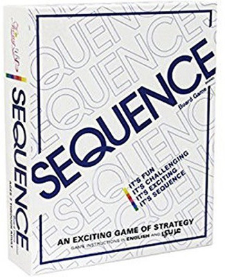 

MTC Sequence Family Card Board Game (Red, Blue and Green Coins) with Instruction Manual Inside Board Game
