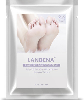 

LANBENA Lavender Foot Peel Mask (Exfoliation, Botanical Extracts) - Baby Soft Feet in Just 1 Use(41 ml)