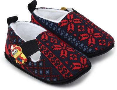 

Superminis Baby Boys Ethnic Print Thick Base Booties/ Shoes Booties(Toe to Heel Length - 11 cm Red)