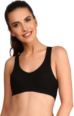 JOCKEY Women Sports Lightly Padded Bra(Black)