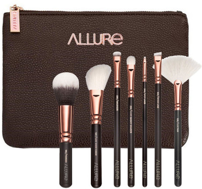 Allure Makeup Brushes for Face and Eyes # Rose Gold - (RGK 07)(Pack of 7)