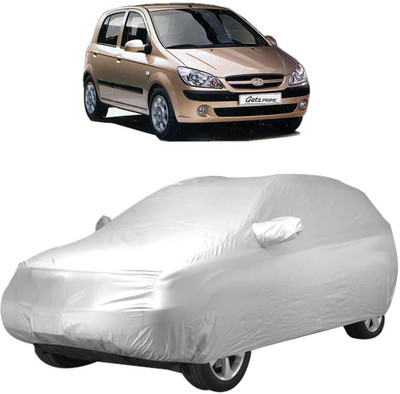 InayaAutoMotive Car Cover For Hyundai Getz Prime (With Mirror Pockets)(Silver)