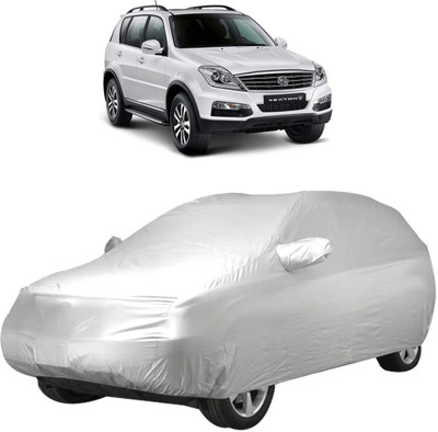 InayaAutoMotive Car Cover For Mahindra Rexton (With Mirror Pockets)(Silver)
